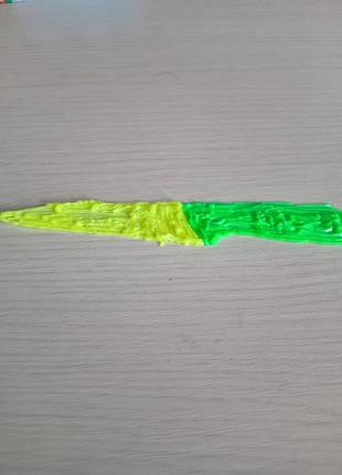 Нож выполнен 3 d ручкой.