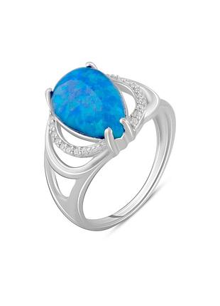 Серебряное кольцо с опалом 1.84ct (18см размер) 2090106