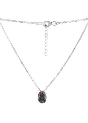 Серебряное колье с мистик топазом 9.78ct (500мм размер) 2126409