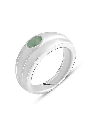 Серебряное кольцо с натуральным изумрудом 0.4ct (17/17.5/19 см размеры) 2140719