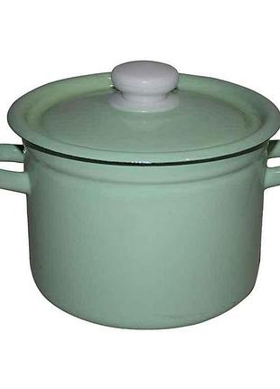 Каструля ем. 5,5л /4 цилиндрическая мятная прохлада (i1617/4) тм idilia