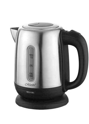 Электрочайник 1370-1630вт 1.2л mr-027 металл (диск.) тм maestro