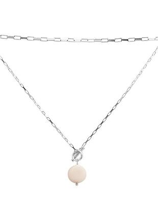 Серебряное колье с натуральным жемчугом барочным (450мм размер) 2152491