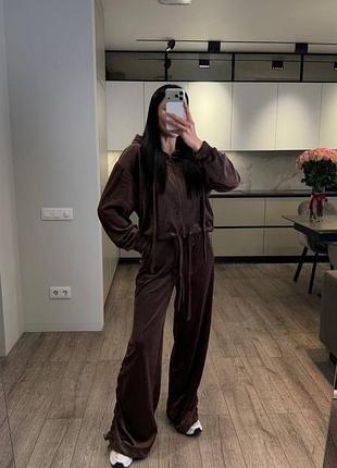 Жіночий спортивний велюровий костюм двійка штани та кофта