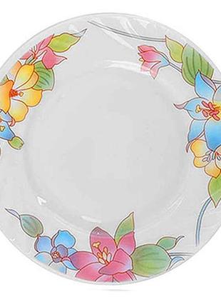 Тарілка склокераміка 9 (22.9см) 6шт/наб лілії ms-1731-1366 тм stenson