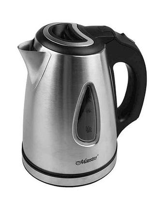 Электрочайник 1600вт 1л mr-029 металл (диск.) тм maestro
