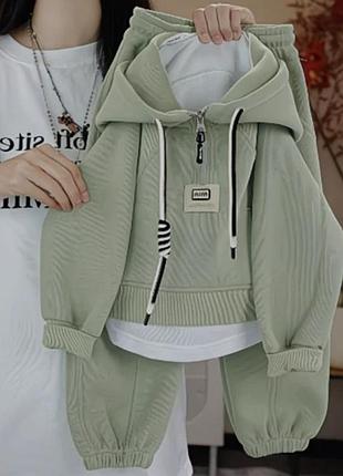 Комплект minmin трикотажный весенний на девочек от 120 до 170 см