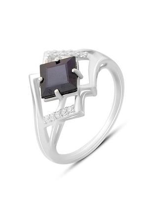 Серебряное кольцо с натуральным сапфиром 2.13ct, фианитами (17.5см размер) 2162612