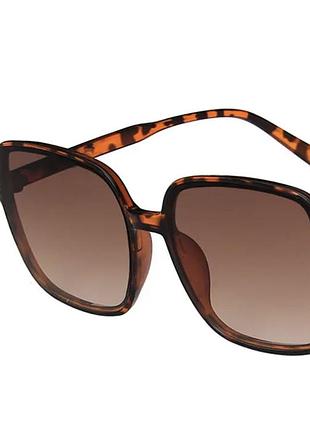 Іміджеві сонцезахисні окуляри жіночі квадратної форми в коричневого кольору