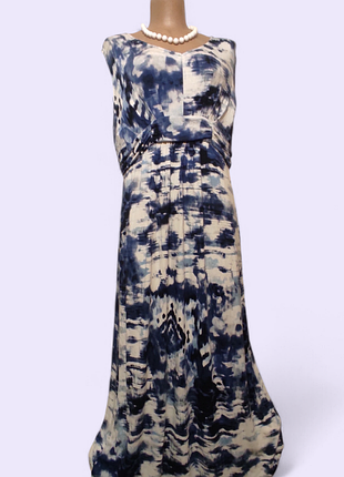 Летнее макси платье с эффектом тай-дай.