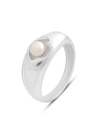 Серебряное кольцо с натуральным жемчугом 2.5ct (17.5/18/18.5 см размеры) 2184140