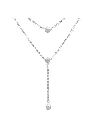 Серебряное колье без камней (400-450мм размер) 2184034