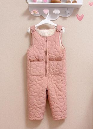 Напівкомбінезон для дівчинки утеплений р. 86 12-18 міс
