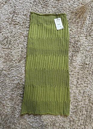 Юбка миди вязаная юбка-миди мереживна спідниця міді по фігурі