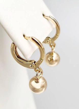 Сережки xuping позолота 18к