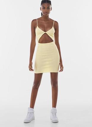 Bershka gelb сукня