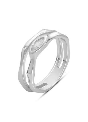 Серебряное кольцо с фианитами (17.5см размер) 2187516