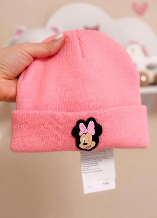 Шапочка шапка демісезонна для дівчинки з мінні маус 9-12 міс sinsay
