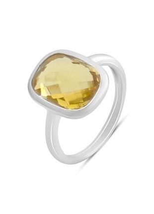 Серебряное кольцо с цитрином nano (18.5см размер) 2189886
