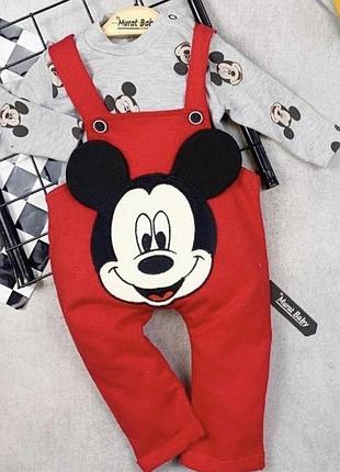 Напівкомбінезон з регланом "міккі", двунитка, бавовна тм "murat baby"