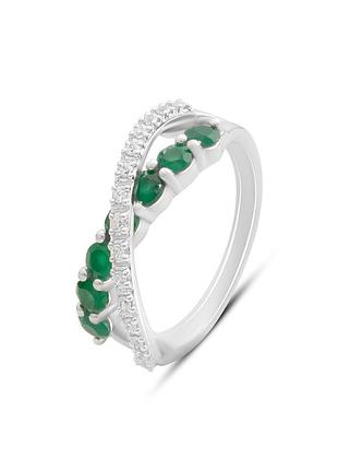 Срібне кільце з натуральним агатом 0.983ct (17 см розмір) 2189541