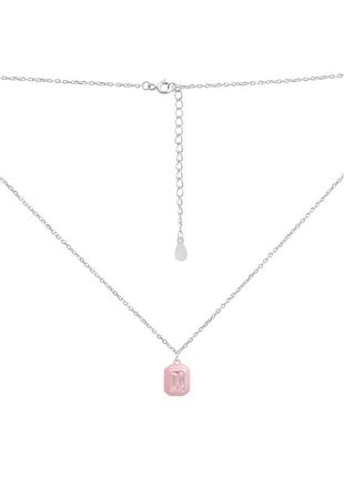 Серебряное колье с фианитами, емаллю (400-450мм размер) 660002241