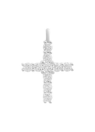 Срібний хрестик із фіанітами (2191704)