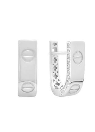 Золотые серьги с фианитами 0.4ct (217680002)