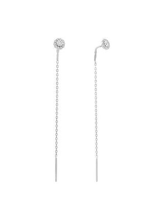Золотые серьги с фианитами 0.28ct (213843302)