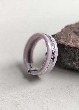 Срібне кільце з керамікою (16.5/17/18.5 см розміри) 660002335