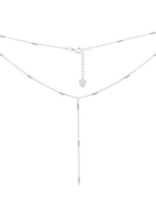 Серебряное колье без камней (450-500мм размер) 2197003