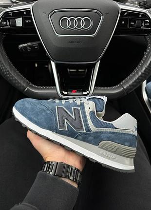 Balance 574 full suede navy 9