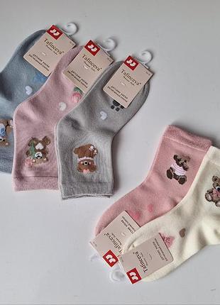 Набор 5 пар качественные детские носки носки на 10-12 лет с мишками на весну лето