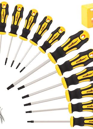 Набор torx отверток 12шт + намагничиватель-размагничиватель sdy-84010