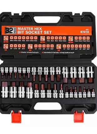 Набор торцевых головок с битами 32шт sdy-87010