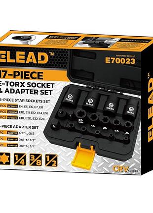 Набор e-torx головок с адаптерами 17 предметов ed70023 2