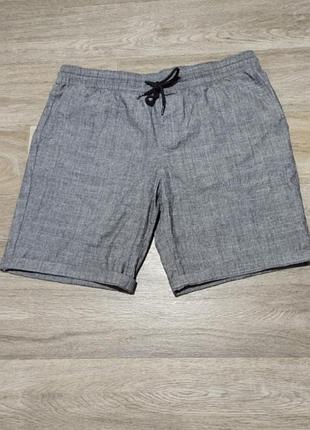 Мужские серые шорты f&f размер l , 100% хлопок