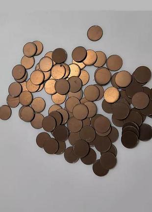 Зеркальные наклейки на стену на шкаф круги зеркальные коричневые наклейки 100шт.