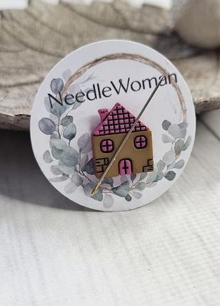 Магніт для голок, магніт для вишивання будиночок