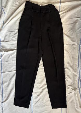 Mango класичні штани з високою талією і ременем s