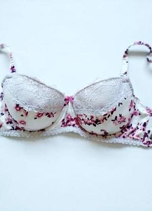 New look бюстальтер з квітами для фотосесії бюсталтер лифчик с кружевом розовий нью лук ліфчик лівчик рожевий мереживо квітковий театральний