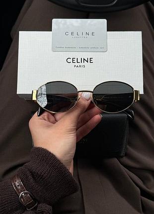 Жіночі брендові окуляри celine metal triomphe