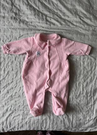 Флісовий чоловічок комбінезон для дівчинки р.68
