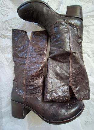 Vic matie кожаные, коричневые сапоги. италия. размер 41(27см).