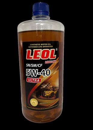Олива (масло) моторна 5w-40 1л sn/sm/cf леол ультра (0,9л)