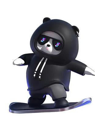 Фигурка-слайдер в автомобиле l'andre sliding cartoon bear медведь скейтер cool black