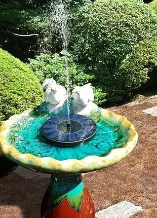 Фонтан на солнечной панели круглый 130 мм макс. высота до 60 см