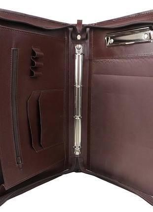 Папка, органайзер з еко шкіри portfolio, україна коричнева