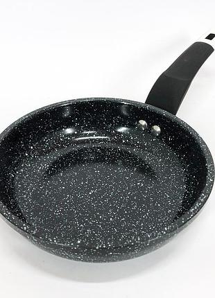 Сковорода unique un-5132 18 см с гранитным антипригарным покрытием, антипригарная сковорода глубокая