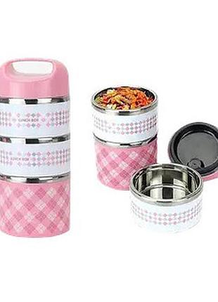 Ланч бокс unique un-1522 2л pink